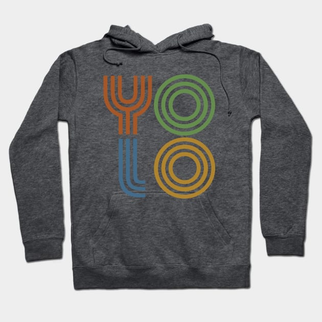 Retro YOLO Hoodie by oddmatter